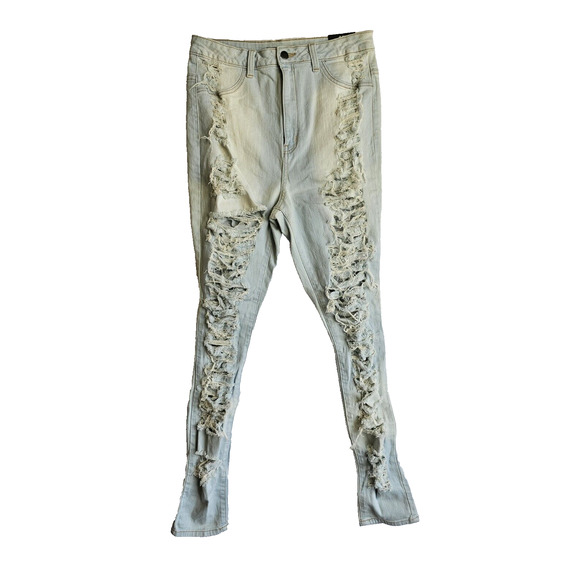 Fashion Nova jeans Caught In Your Love Distressed light blue Size 15‎ Nwt. - Picture 1 of 11